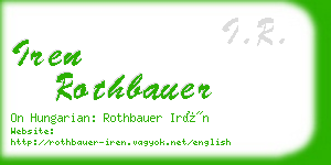 iren rothbauer business card